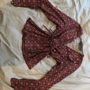 bell bottom sleeve shirt